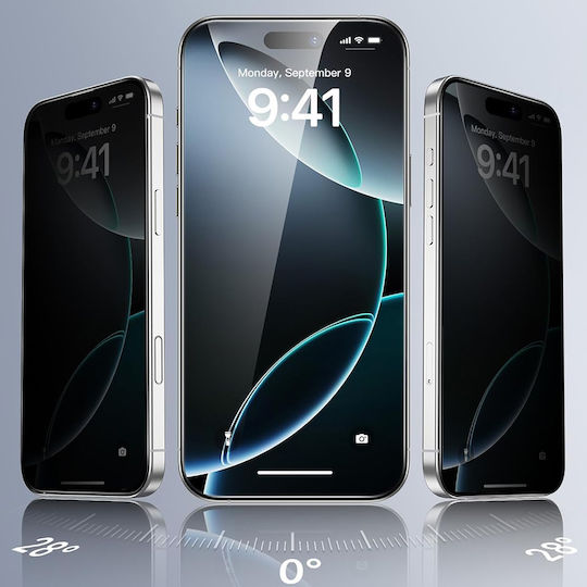 ESR Black Privatsphäre Gehärtetes Glas 3Stück Schwarz (iPhone 17 / 17 Pro / 16 Pro)