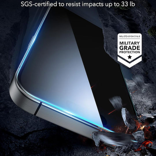 ESR Black Privatsphäre Gehärtetes Glas 3Stück Schwarz (iPhone 17 Pro Max / iPhone 17 Pro / iPhone 16 Pro Max)