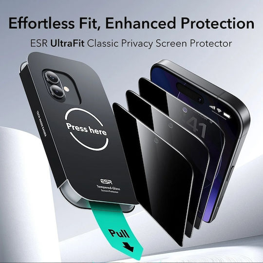 ESR Privacy Tempered Glass 3pcs Black (iPhone 17 / 17 Pro / 16 Pro)
