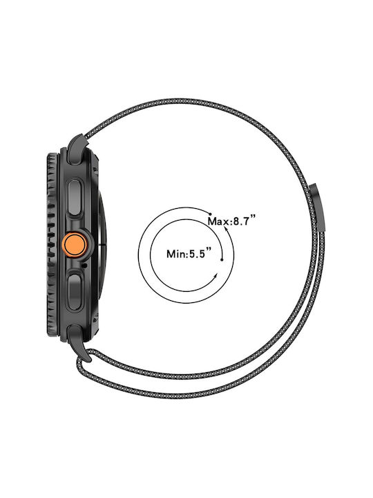 Techsuit Λουράκι Ανοξείδωτο Ατσάλι Ασημί (Samsung Galaxy Watch8, Watch8 Classic)