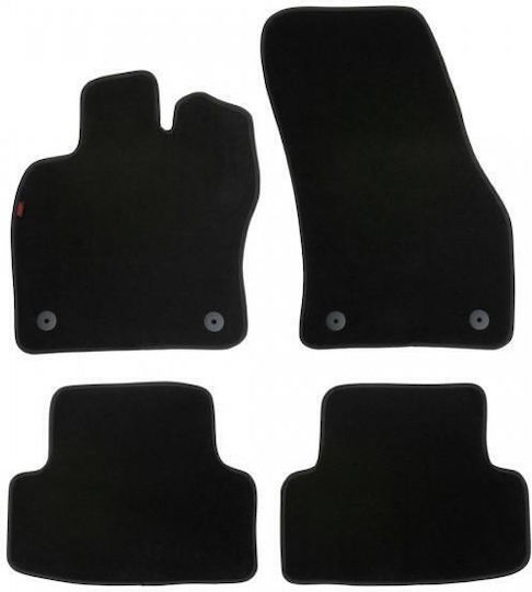 Lampa Set of Front and Rear Mats 4pcs for Seat Ateca Black