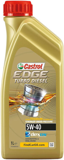 Castrol Edge Turbo Diesel Car Oil 5W-40 1lt