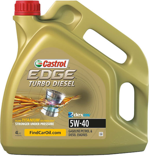 Castrol Edge Turbo Diesel Συνθετικό Λάδι Αυτοκινήτου 5W-40 4lt