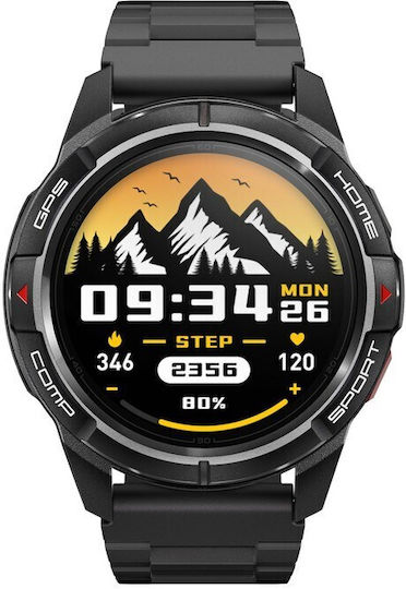 Mibro GS Active Smartwatch με Παλμογράφο (Μαύρο)