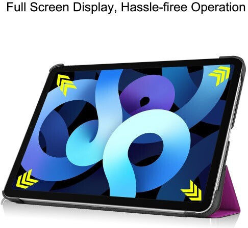 3-Сгъваем Умен Флип Капак Лилав (iPad Air 2020/2022 / iPad Air 2013 9,7")