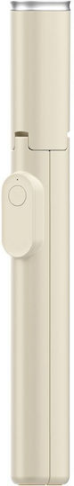 Tech-Protect L09s Selfie Stick Cell Phone Tripod Bluetooth Beige