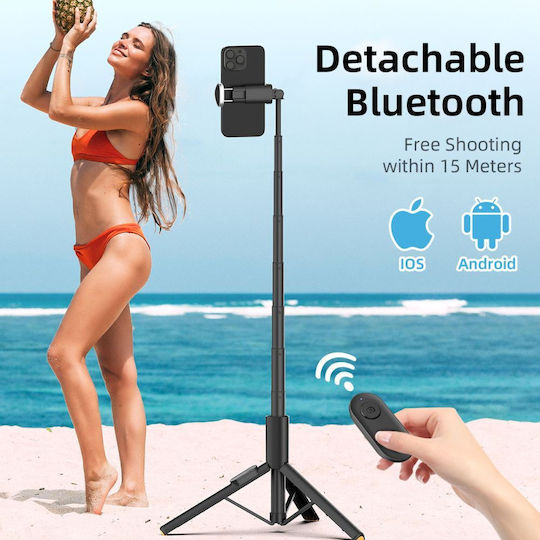 Tech-Protect L09s Selfie Stick Cell Phone Tripod Bluetooth Black