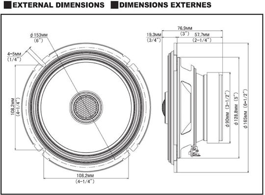 Alpine S-Series Σετ Ηχεία Αυτοκινήτου Ομοαξονικά 6.5" με 80W RMS (2 Δρόμων)