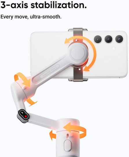 Insta360 Flow 2 AI Tracker Bundle Phone Gimbal with 3 Axis Stabilization and 10 Operating Hours Gray