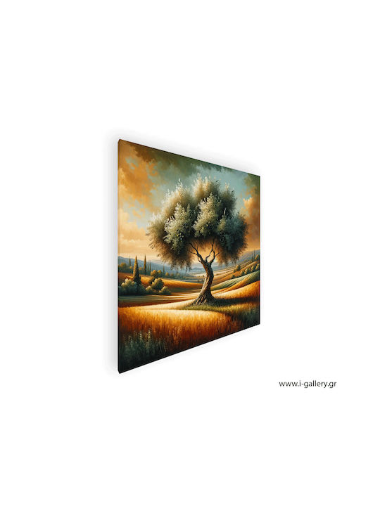 Πίνακας Ζωγραφικής Καμβά Δέντρο Ελιάς 40x40 Cm
