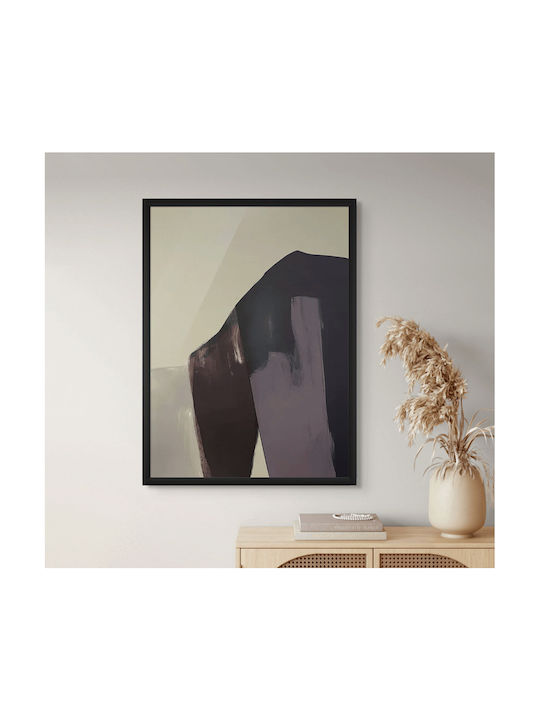 Πίνακας Ζωγραφικής Καμβά Beige Blue World 90x130 Cm
