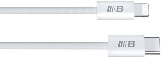 Blueo Braided USB-C to Lightning Cable 60W Λευκό 2m