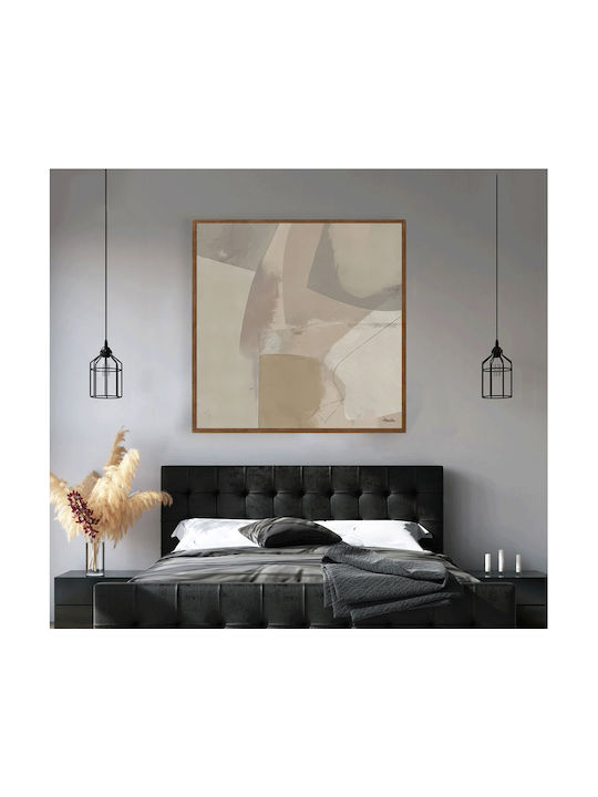 Πίνακας Ζωγραφικής Καμβά Beige Earth Space 80x80 Cm