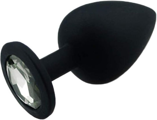 SMD Analyzer Triple Silicone Edition Anal Plug Set of 3 (S / M / L) Black Silver Diamond
