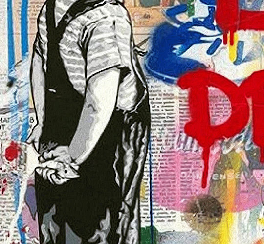Canvas Painting Dream Big Street Art 130x130 Cm