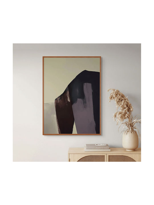 Gemälde Zitat Leinwand Beige Blau Welt 80x120 cm