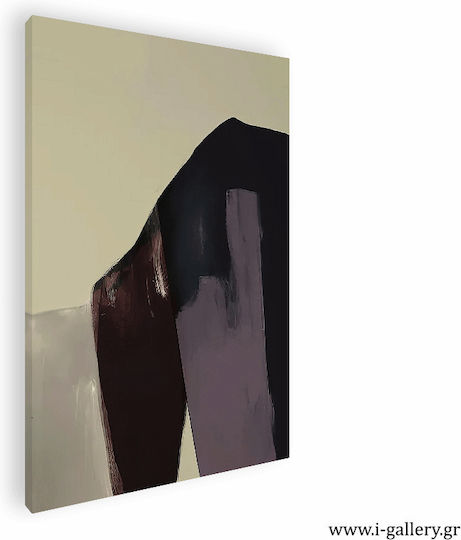 Canvas Painting Beige Blue World 80x120 Cm