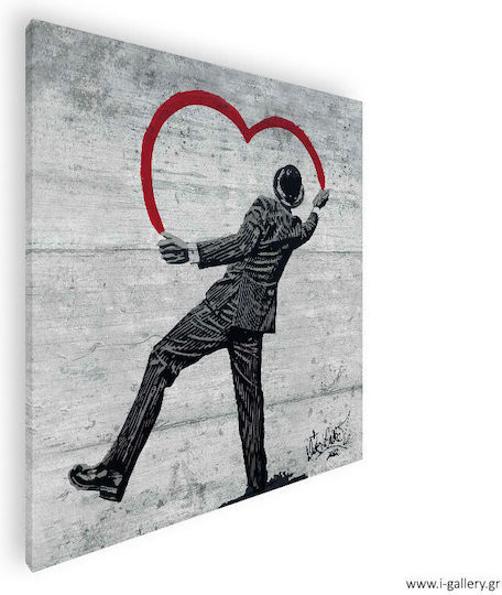 Canvas Painting Love Around World 50x50 Cm