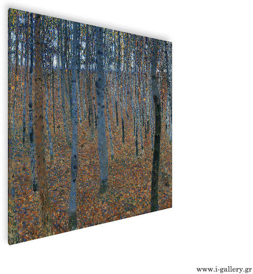 Painting Canvas Beech Forest Klimt 70x70 Cm