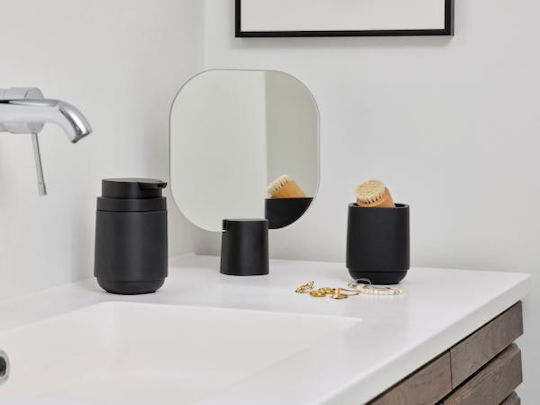 Zone Denmark Tabletop Makeup Mirror Cement Base 20x6x26.5 Time Black