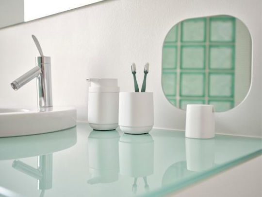 Zone Denmark Tabletop Makeup Mirror Cement Base 20x6x26.5 Time White