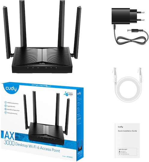 Cudy AP3000D v1 Access Point Wi‑Fi 6 Dual Band (2.4 & 5GHz) Single Kit
