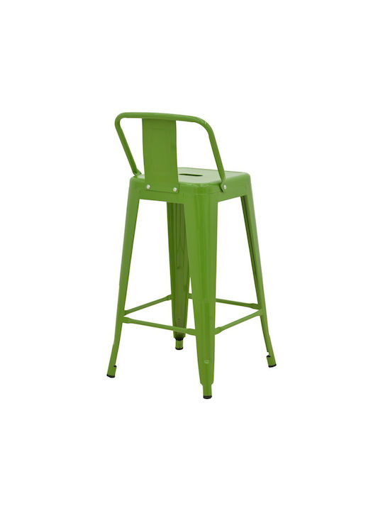 Stool Bar with Backrest Metallic Utopia Utopia Green Shade 42x42x86cm