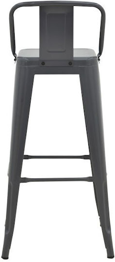 Stool Bar with Backrest Metallic Utopia Utopia Anthracite Shade 42x42x86cm