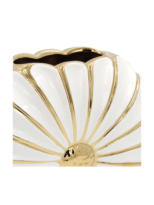 Keskor Decorative Vase White 17x8x19cm