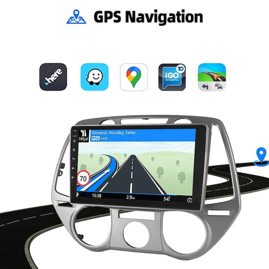 Car Audio System for Hyundai i20 2008-2012 (Bluetooth/USB/WiFi/GPS/Apple-Carplay/Android-Auto) with Touch Screen 9"