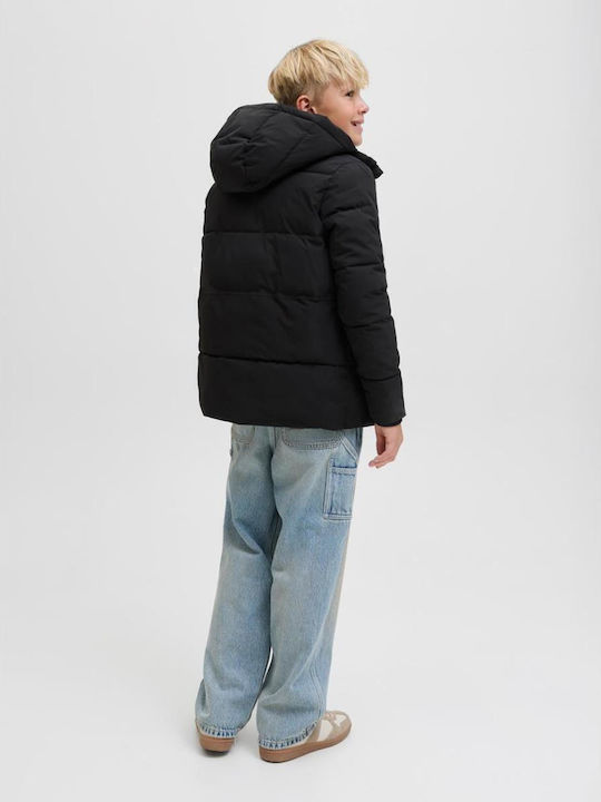 Jack & Jones Geacă Matlasată Pentru Copii Neagră