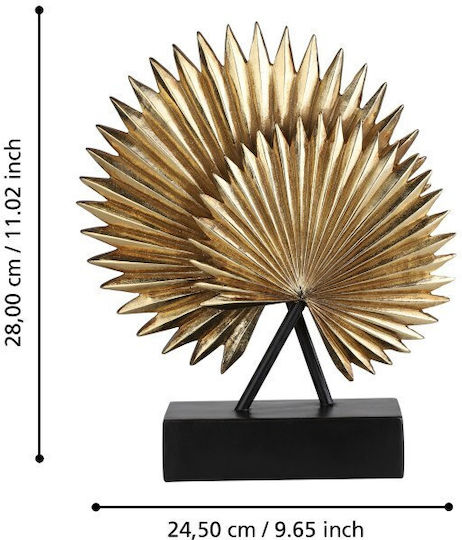 Decorative Tabletop Gold-Black Leaves Urakawa 427246 Eglo 427246