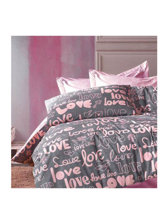 Dimcol Sheet Sets Queen 220x240cm. Love 299 Grey / Lila 4pcs