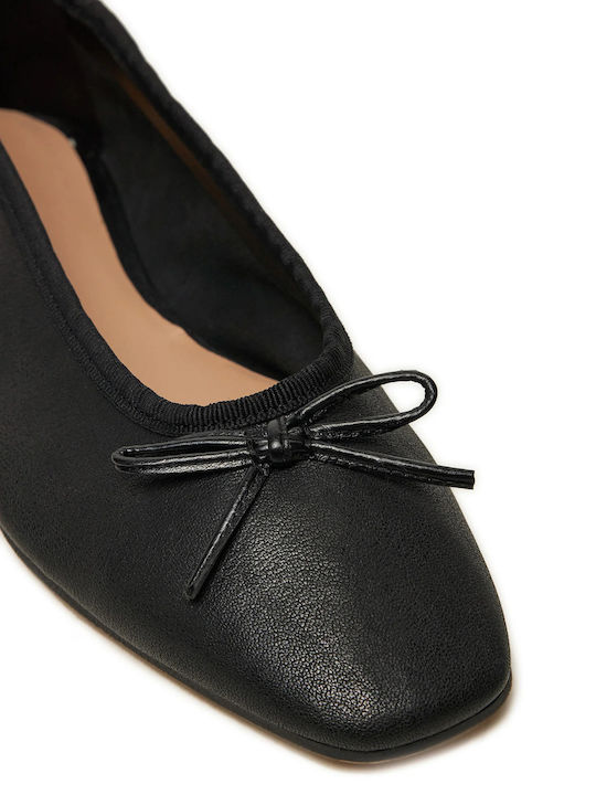 Leather Ballerinas Black