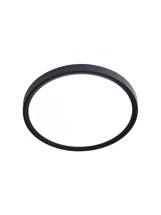 Lightex Sleng Super Slim Ceiling Mount Light 40cm Black with Integrated LED