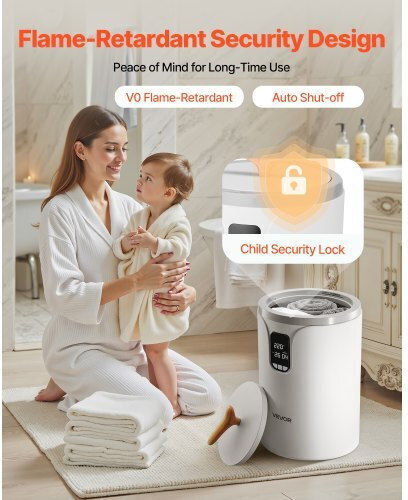 Vevor Towel Warmer Bucket LED Display Timer & Adjustable Temperature Mjjrtbs20llefh7pj001v2