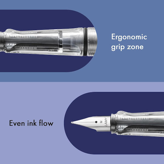 Lamy Vista 012 Stilou Extra Fine Transparent din Plastic