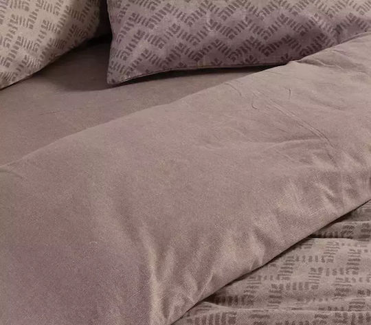 Nef-Nef Homeware Otrando Σετ Σεντόνια Υπέρδιπλα 240x260εκ. Mocca (4τμχ)