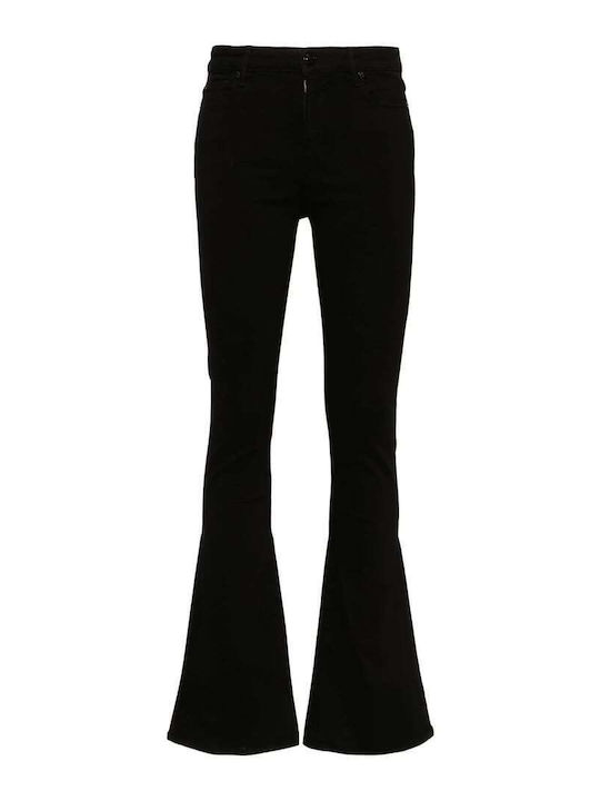 7 All Mankind Talie înaltă Blugi de damă cu croială slim Black