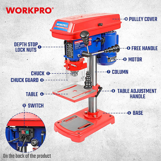 WorkPro Машина за Обработка на Метал WP483001 с Мощност 35 Watt