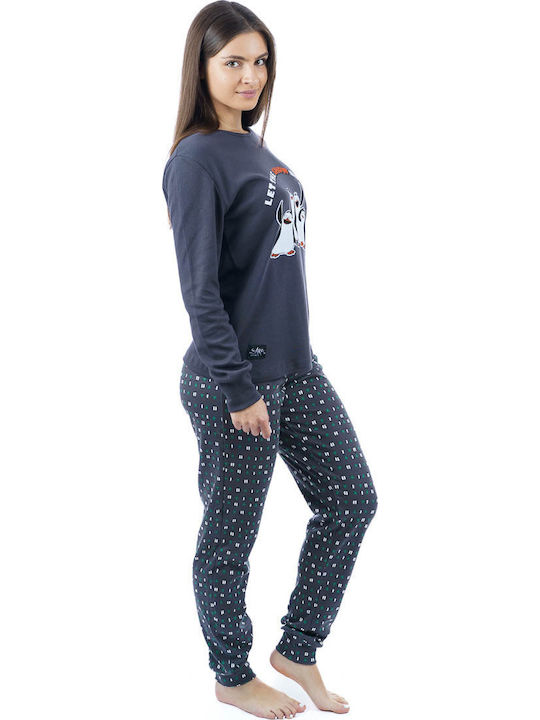 Sara Winter Women's Pyjama Set Anthracite