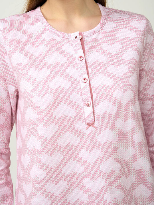 Vamp Winter Damen Pyjama-Set Rose