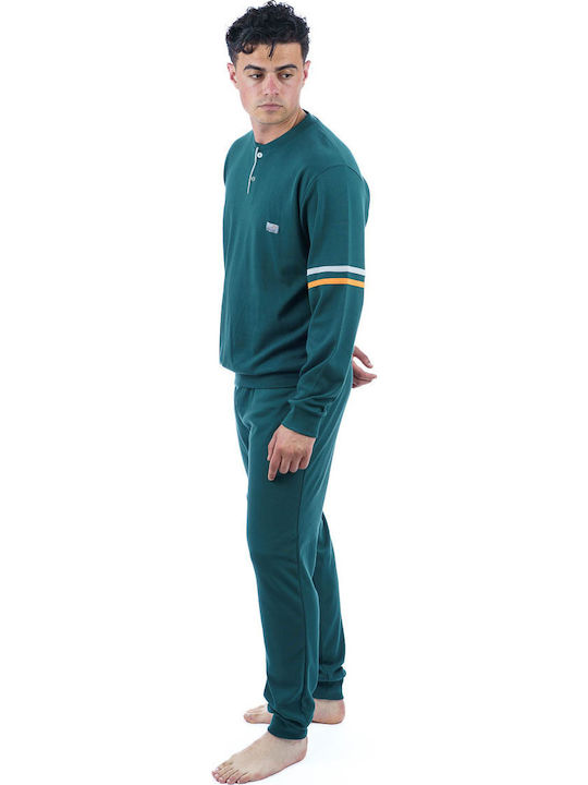 Dustin Men's Winter Pajamas Set Cypress Green