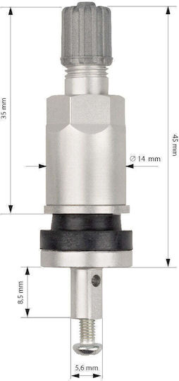 Βαλβίδα Μεταλλική Αισθητήρα Tpms