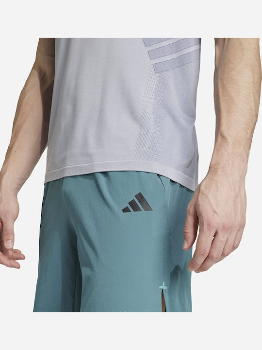 Gym+ Bermudă de Bărbați Albastru deschis