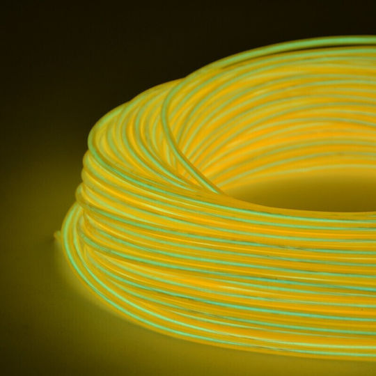 Glowmania Kit Luminiscent El Wire Pentru Reglaj Roți Bicicletă 4 M Lungime Invertori Incluși