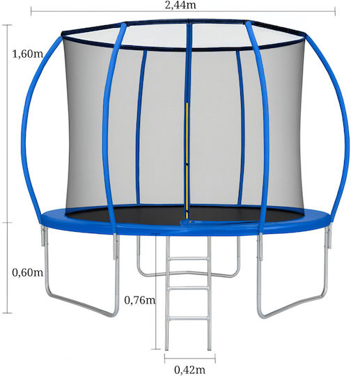 Trampolină În aer liber Diametru 244cm cu Net & Scară