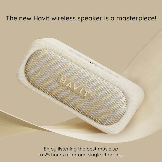 Havit SK905BT Αδιάβροχο Ηχείο Bluetooth 20W με Διάρκεια Μπαταρίας έως 25 ώρες Μπεζ
