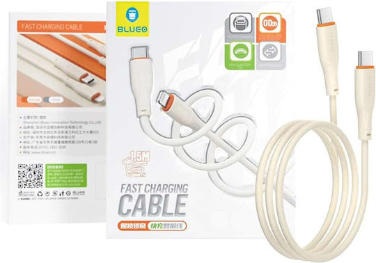 Blueo Ape Legend USB-C la Cablu Lightning 35W Portocaliu 1.5m