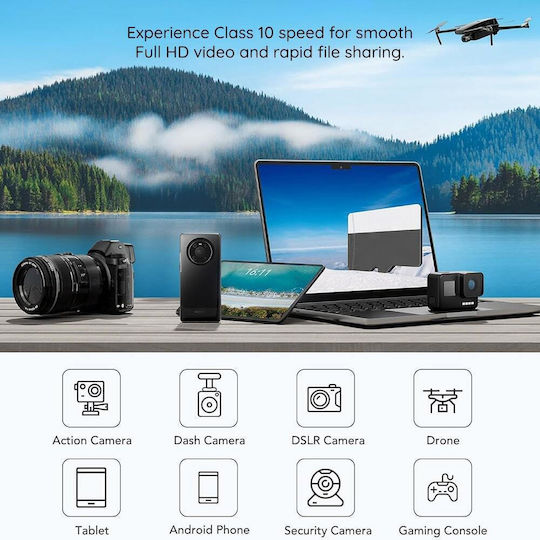 Techsuit microSDHC 256GB Клас 10 10MB/s с адаптер
